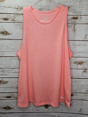 Nike Dri-FIT Coral Pink Athletic Tank Top Size Large